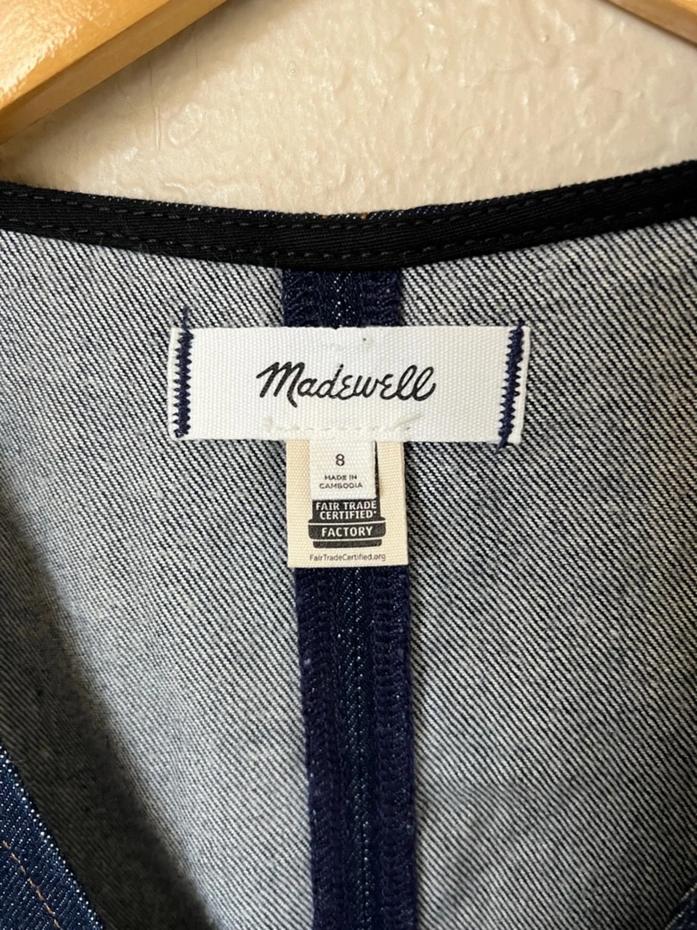 Madewell dark denim cutaway vest - Picture 7 of 9